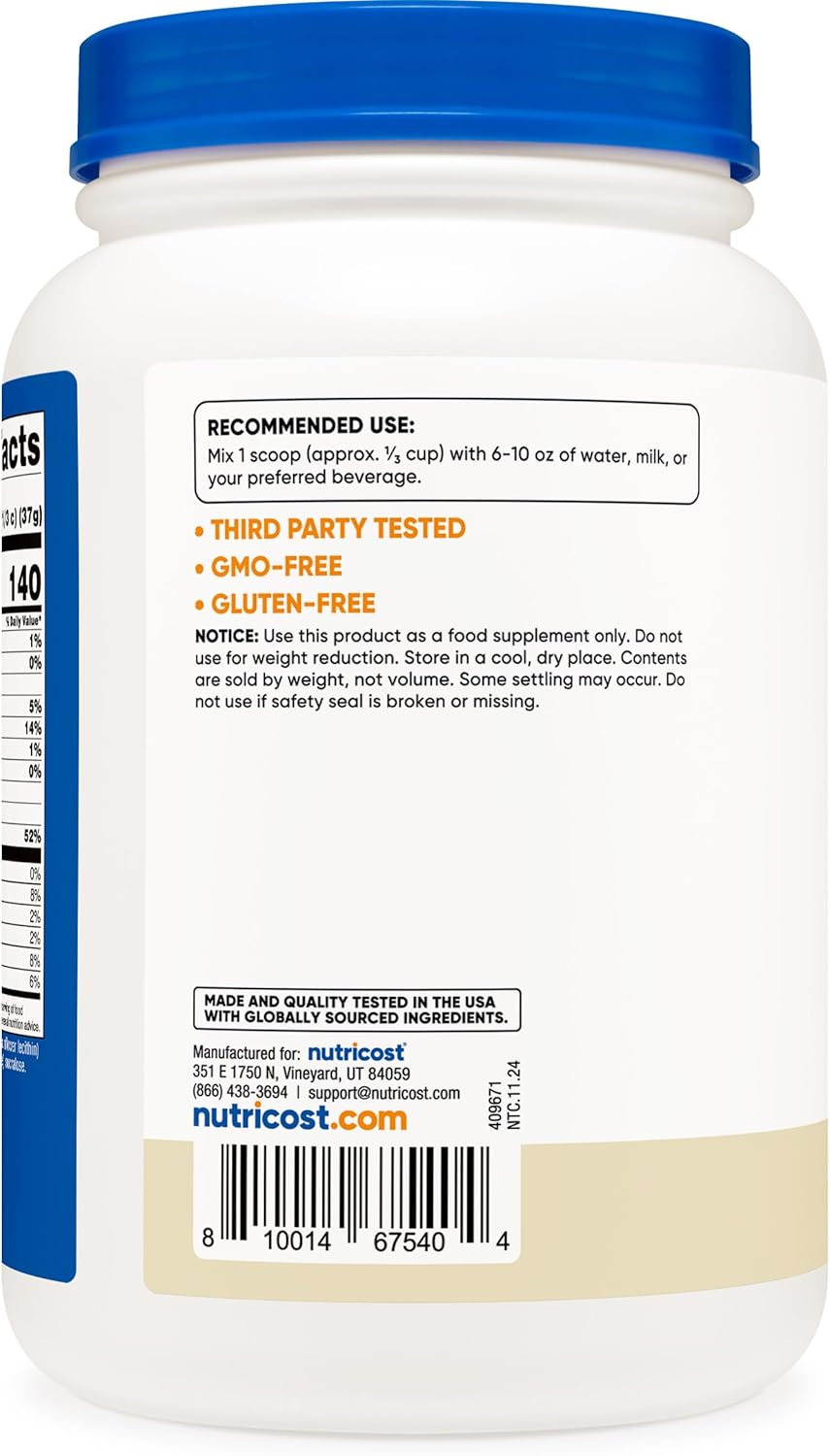 Nutricost Whey Isolate 2 lb – Vainilla