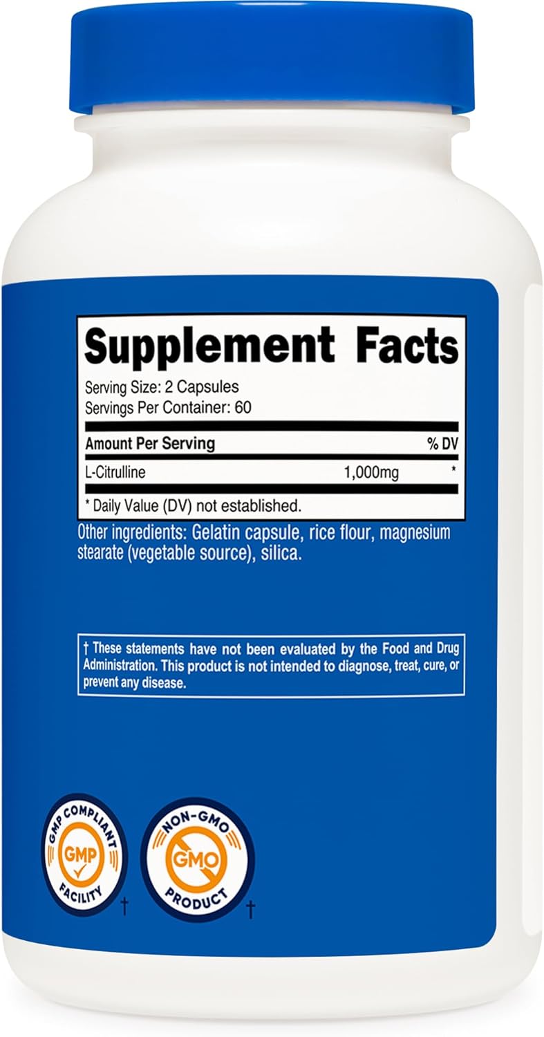 Nutricost L-Citrulina – 120 cápsulas