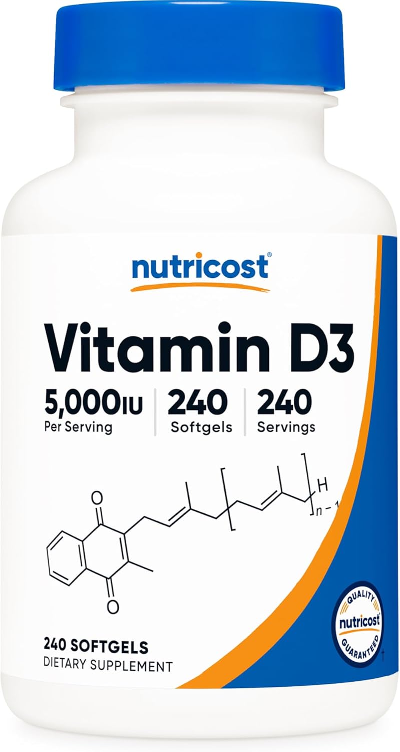 Nutricost Vitamina D3 – 240 cápsulas