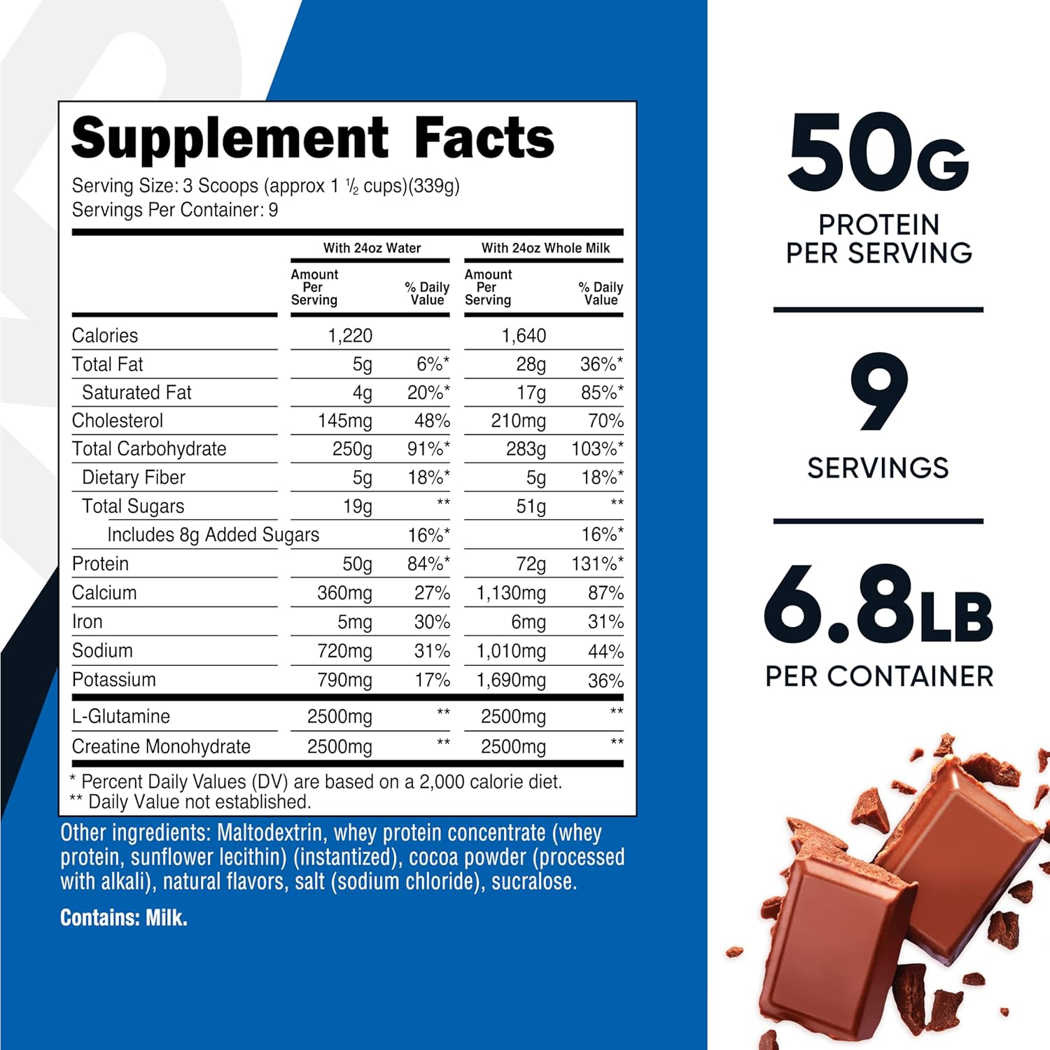 Nutricost Mass Gainer 6.9 lb – Double Chocolate